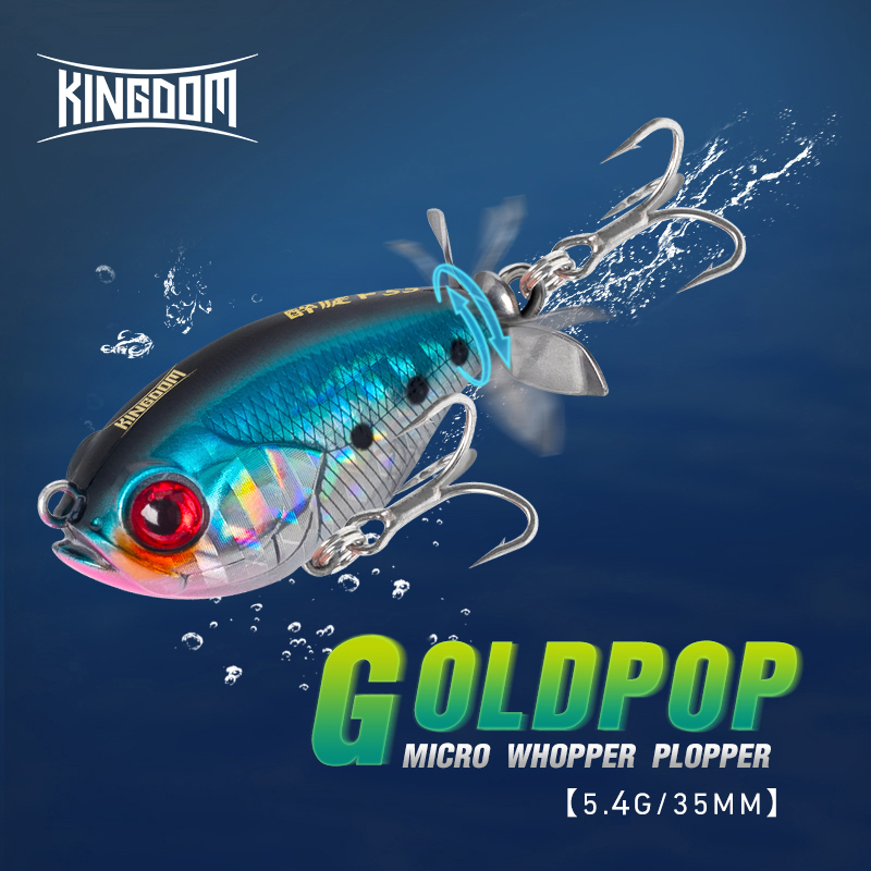 Fishing Lure Popper - إغراء بوبر المملكة مع المروحة ،