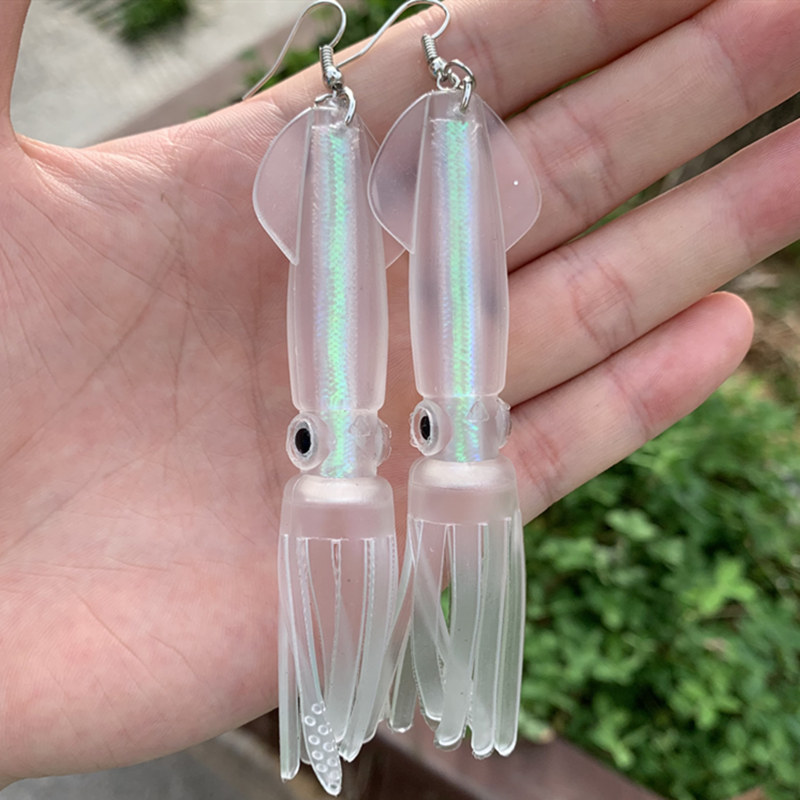 Fishing Lure Soft Plastic - Noctilucience/لون أنبوب الحبار لينة إغراء معدات
