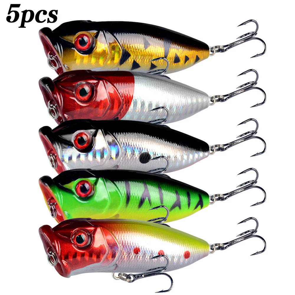 Fishing Lure Popper - 5 قطع بوبر الصيد السحر عيون
