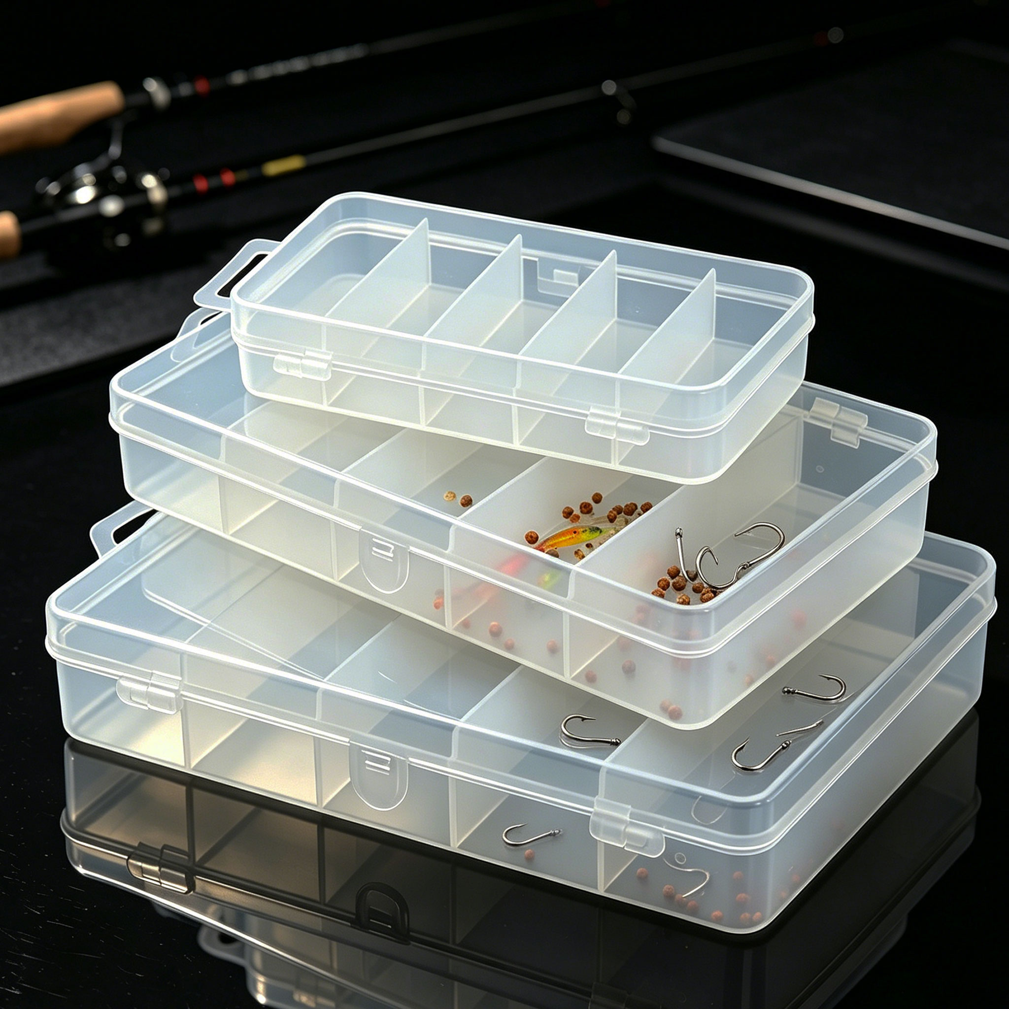 Fishing Lure Box - 1/3 قطع من صناديق الطعم البلاستيكية