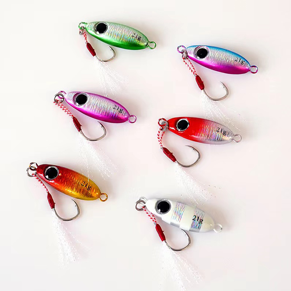 Fishing Lure Spoon - 6 قطعة مايكرو المعادن القفز الصيد