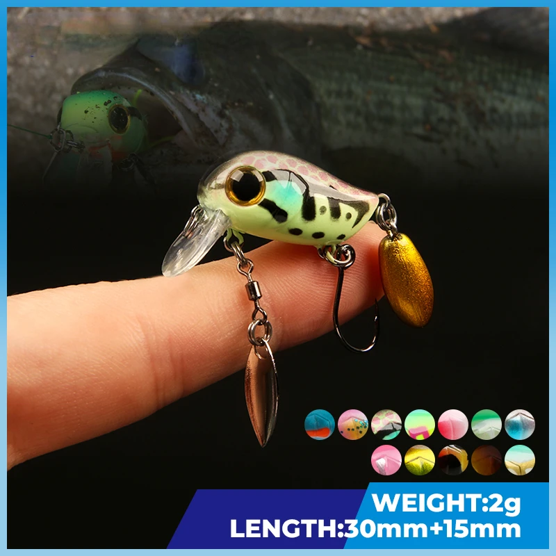 Fishing Lure Crankbait - العائمة مايكرو كرانكبيتس 30mm2g سطح اصطناعي