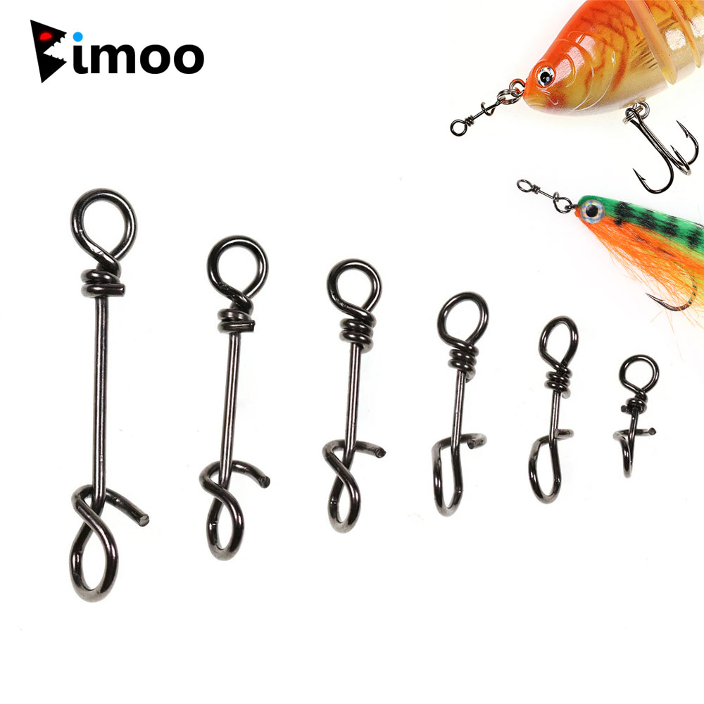 Fishing Lure Accessories - بيمو 50 قطعة مشبك زنبركي سريع