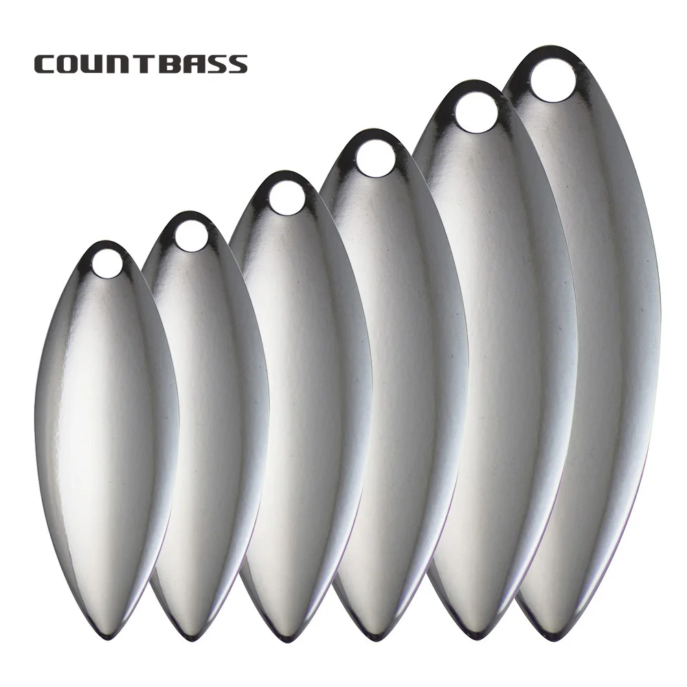 Fishing Lure Spinnerbait - Countbass 50 قطعة حجم 1-6 النيكل