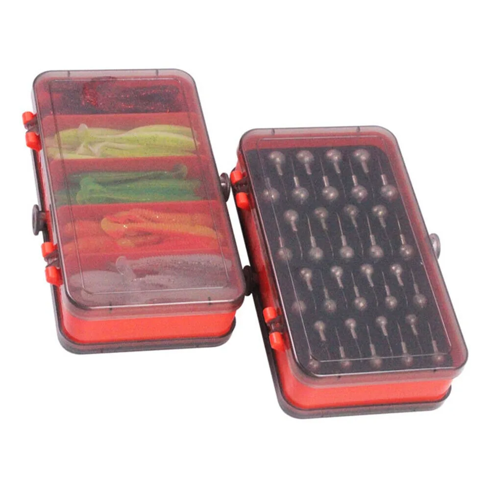 Fishing Lure Soft Plastic - صندوق طُعم محمول مزدوج الجوانب لتخزين