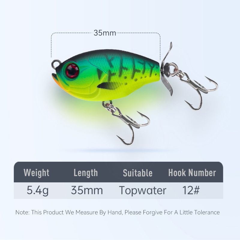 إغراء بوبر المملكة مع المروحة  - مراجعة Fishing Lure Popper وسعره