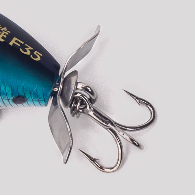 إغراء بوبر المملكة مع المروحة  - مراجعة Fishing Lure Popper وسعره