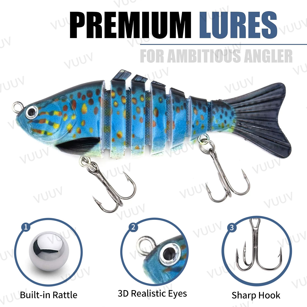 10 قطع طعم صيد متعدد المفاصل،  - مراجعة Fishing Lure Swimbait وسعره