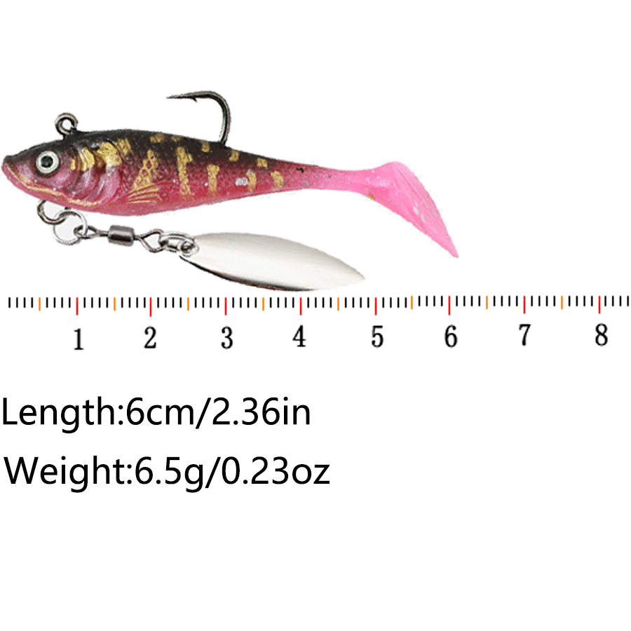 5 قطع طُعم صناعي ناعم على شكل  - مراجعة Fishing Lure Swimbait وسعره