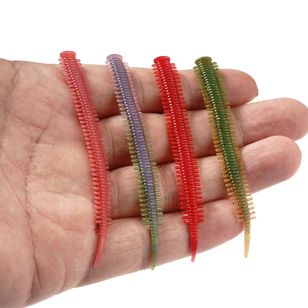 سنمايل 10 قطع طُعم دودة الرمل  - مراجعة Fishing Lure Soft Plastic وسعره