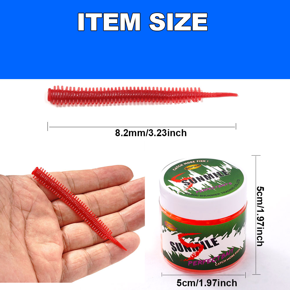 سنمايل 10 قطع طُعم دودة الرمل  - مراجعة Fishing Lure Soft Plastic وسعره