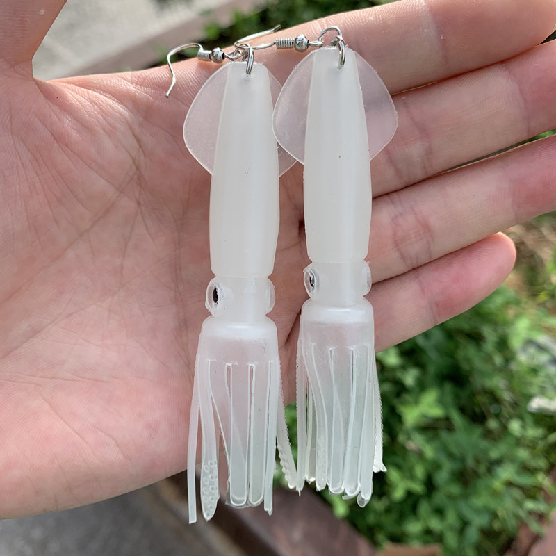 Noctilucience/لون أنبوب الحبار - مراجعة Fishing Lure Soft Plastic وسعره
