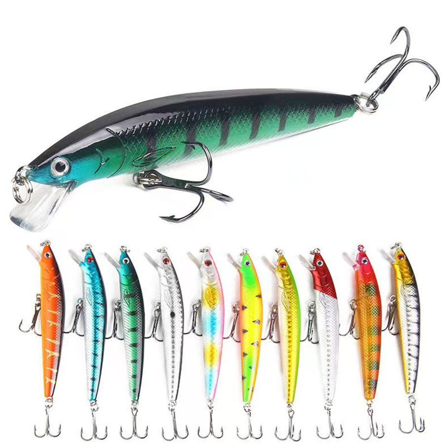 10 قطعة Jerkbait أسماك سويم سط - مراجعة Fishing Lure Crankbait وسعره