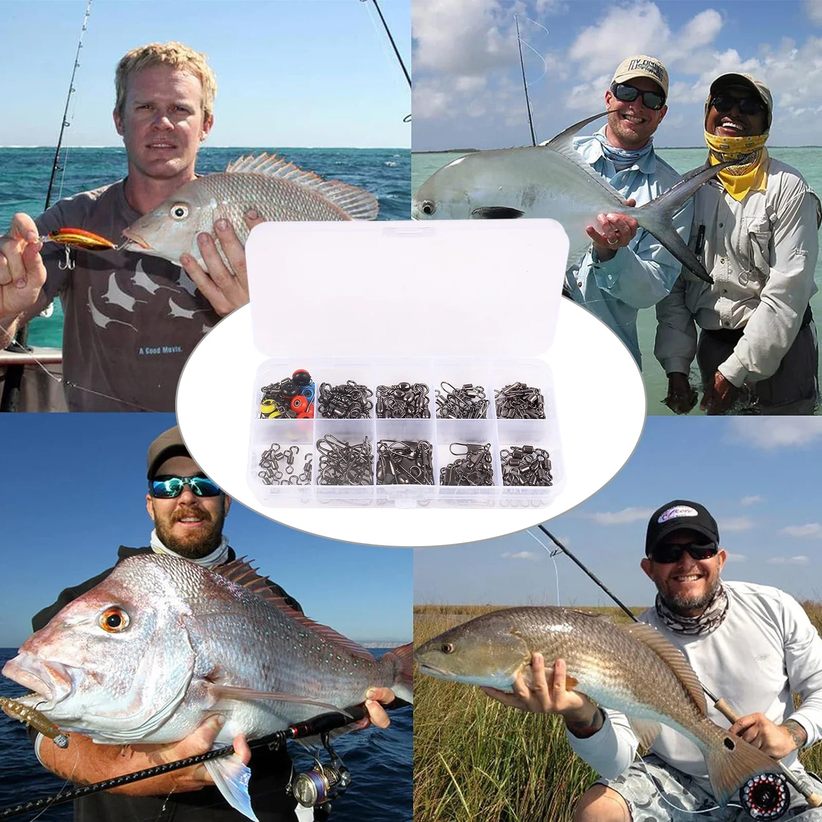 طقم موصلات دوارة لصيد السمك مك - مراجعة Fishing Lure Kit وسعره