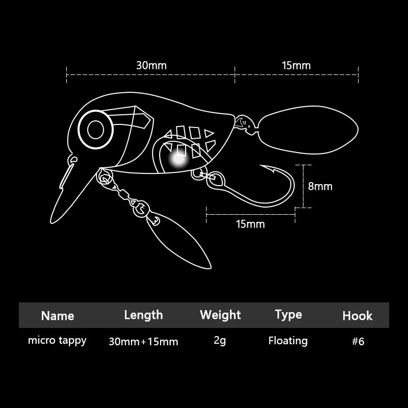 العائمة مايكرو كرانكبيتس 30mm2 - مراجعة Fishing Lure Crankbait وسعره