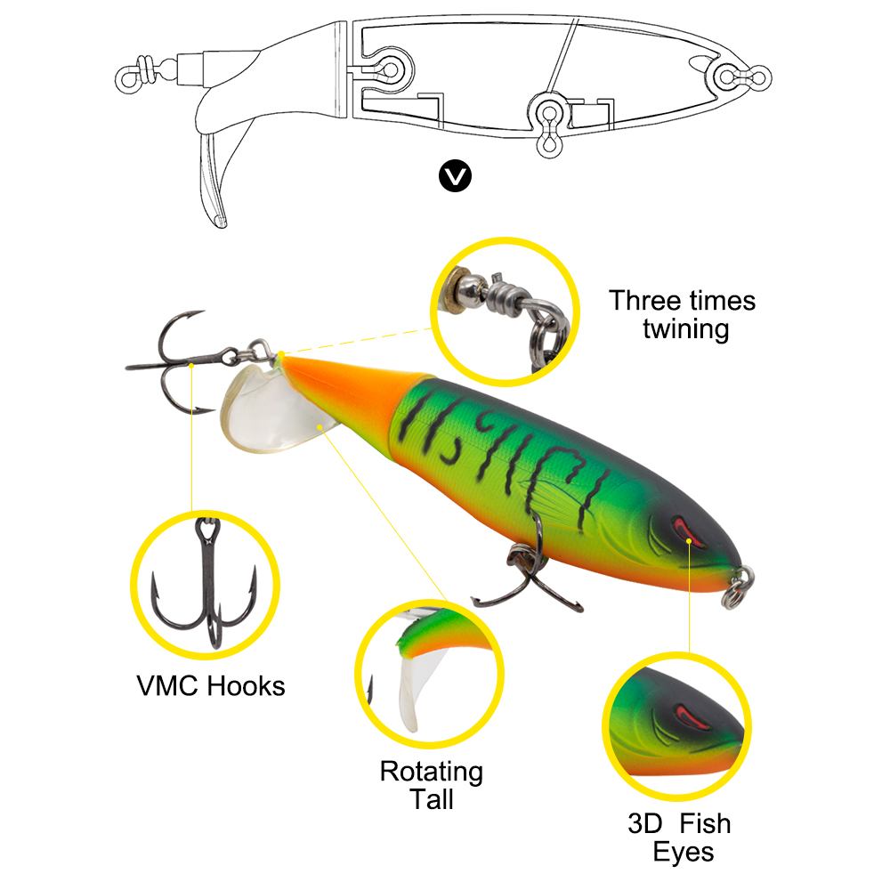 هانتهاوس Whopper بلوبر الصلب ق - مراجعة Fishing Lure Popper وسعره