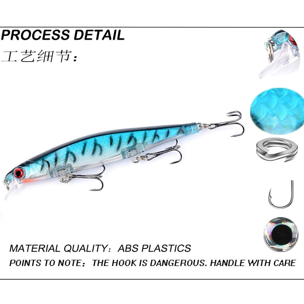 1 قطعة الليزر غرق أسماك الصيد  - مراجعة Fishing Lure Jerkbait وسعره