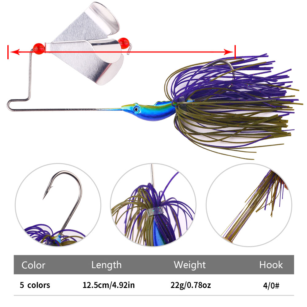 طعم صيد Buzzbait بوزن 22 جرام  - مراجعة Fishing Lure Blade Bait وسعره