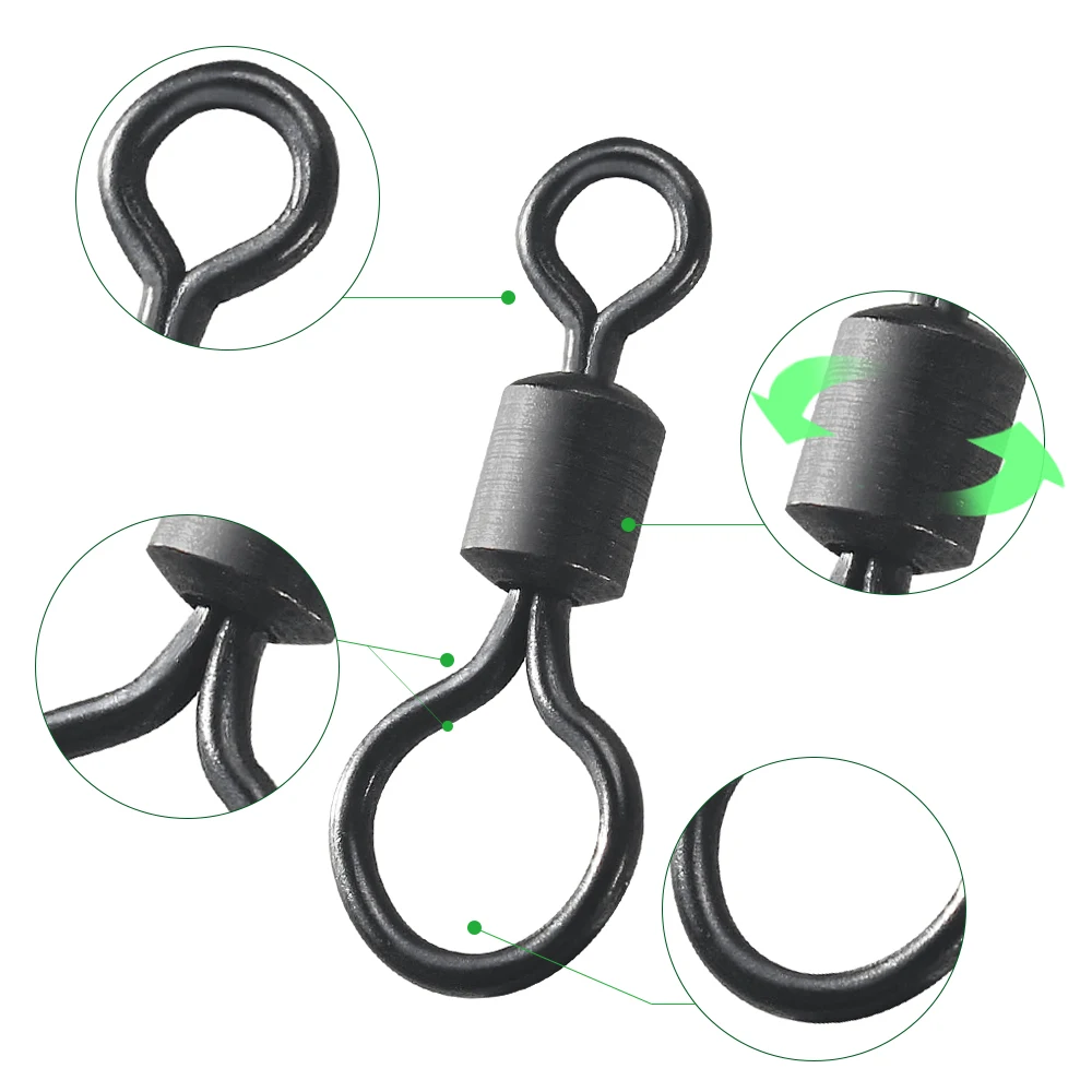 100 قطعة من دوارات صيد الكارب  - مراجعة Fishing Lure Accessories وسعره