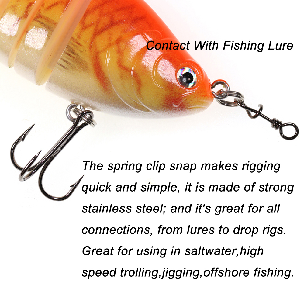 بيمو 50 قطعة مشبك زنبركي سريع  - مراجعة Fishing Lure Accessories وسعره