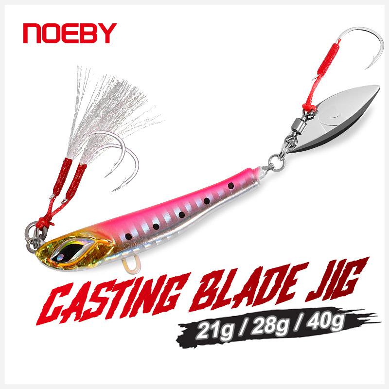 Noeby-معدن تهزهز إغراء مع القف - مراجعة Fishing Lure Blade Bait وسعره
