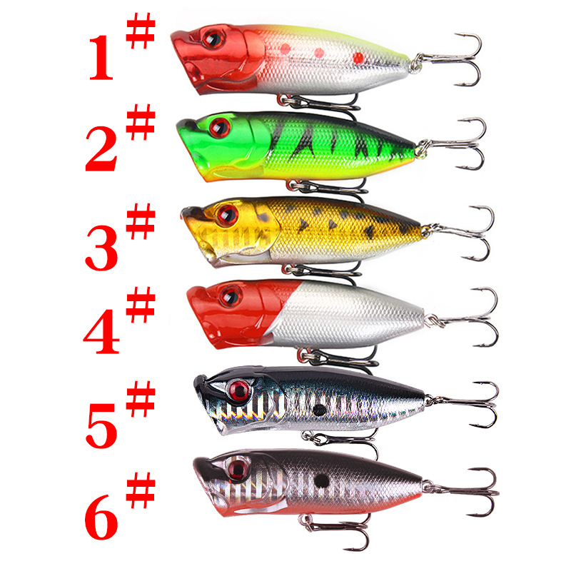 6 قطعة 6 ألوان (حقيبة opp)/5 ق - مراجعة Fishing Lure Popper وسعره