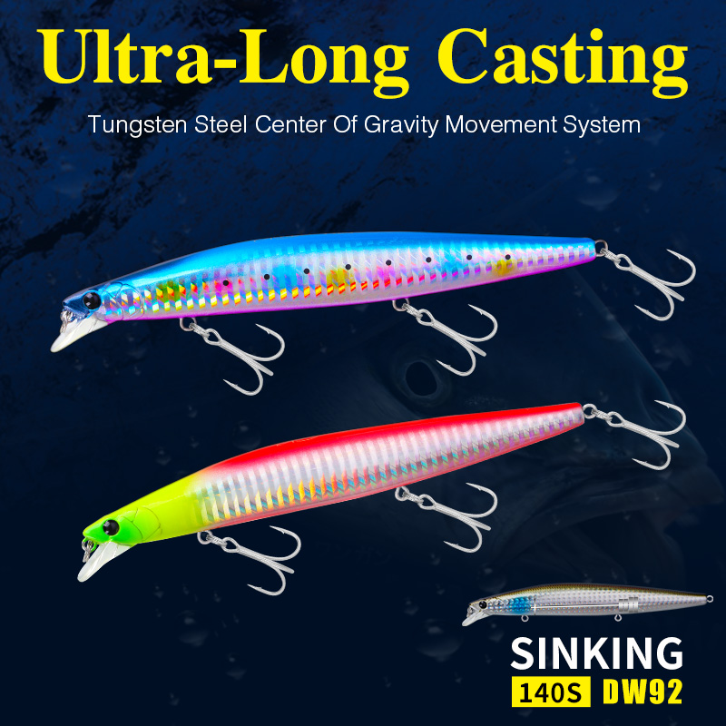 TSURINOYA ستينغر 140S الصيد إغ - مراجعة Fishing Lure Jerkbait وسعره