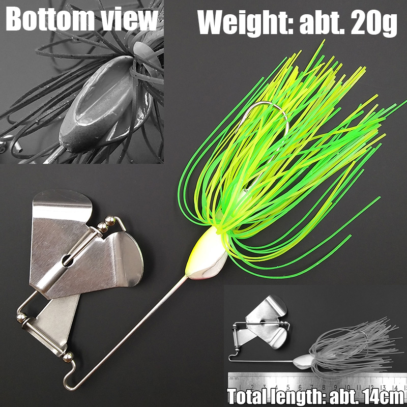 Wusanban Lunker Spinner الطعوم - مراجعة Fishing Lure Blade Bait وسعره
