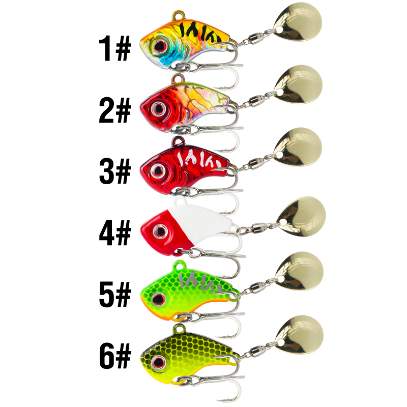 6 قطع طُعم صيد معدني دوار غاطس - مراجعة Fishing Lure Spinnerbait وسعره