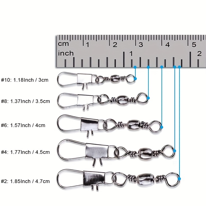 50/200 قطعة من مشابك الصيد الد - مراجعة Fishing Lure Accessories وسعره