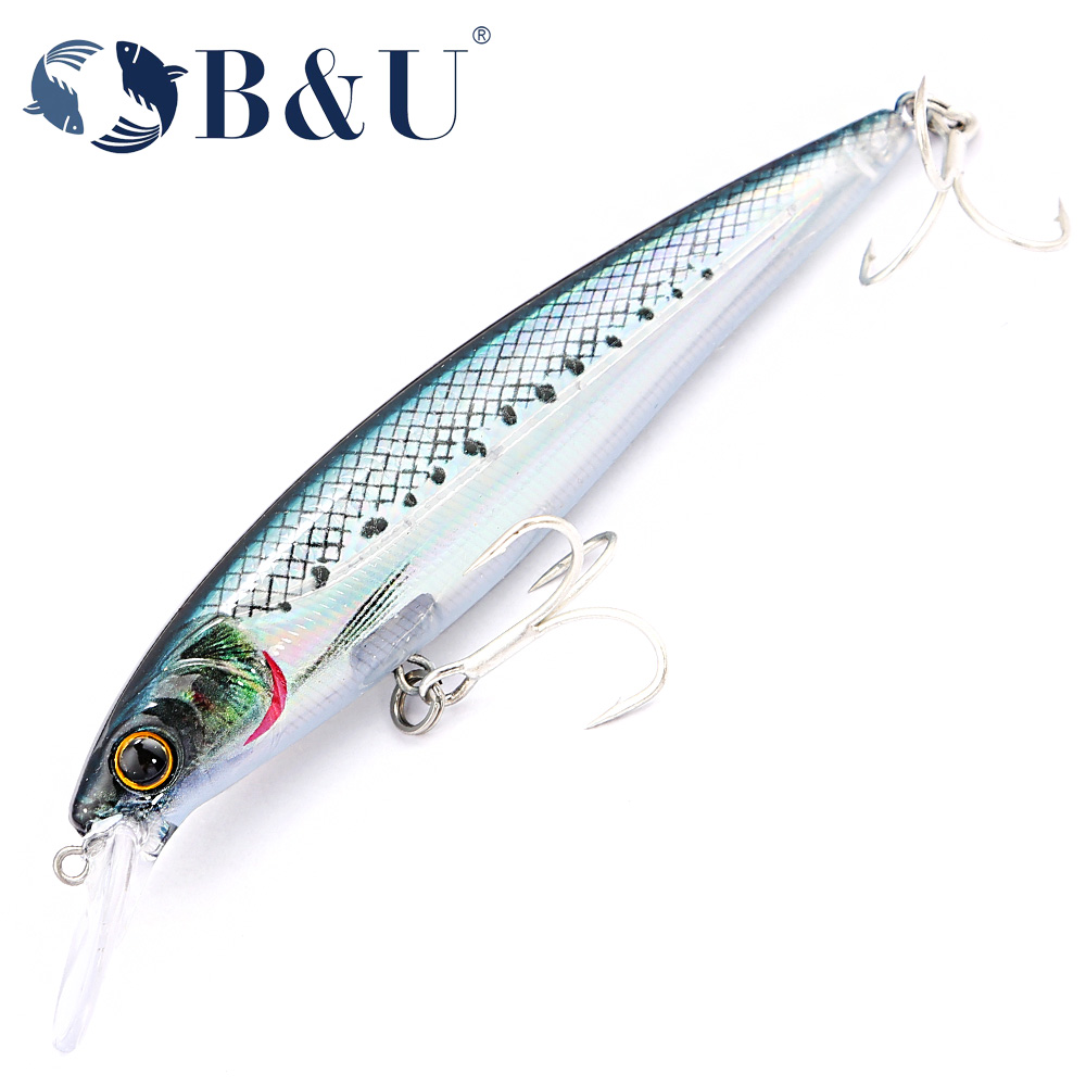 B & U المياه المالحة الصيد إغر - مراجعة Fishing Lure Jerkbait وسعره